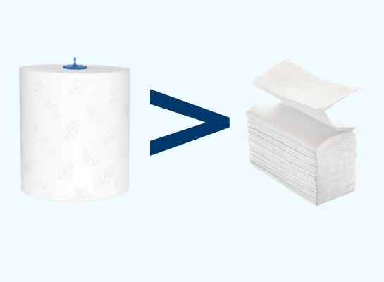 Ręczniki w roli a ręczniki składane ZZ. Oto różnice, które czynią ręczniki w roli lepszym wyborem